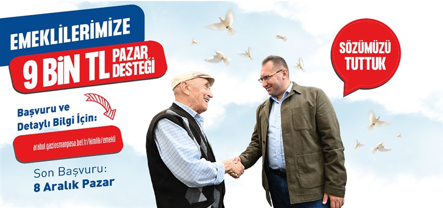Gaziosmanpaşa Belediyesinden Emeklilere 9 Bin Tl Pazar Desteği